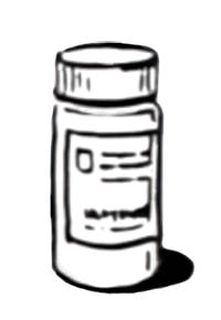 Illustration of a medication bottle